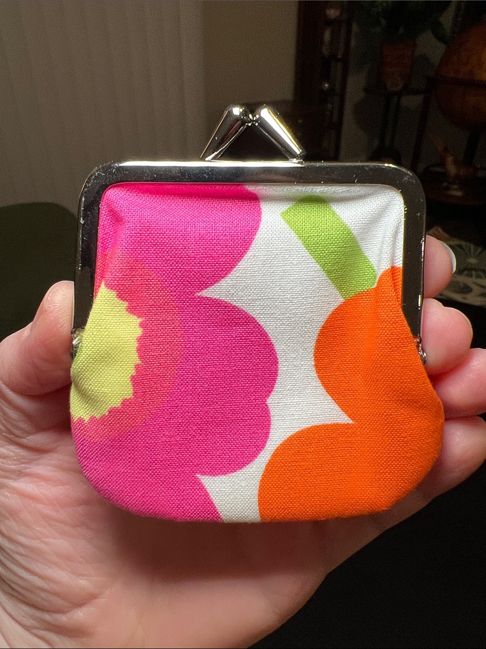Marimekko Made in Finland Designer Small Colorful Floral Coin Purse
